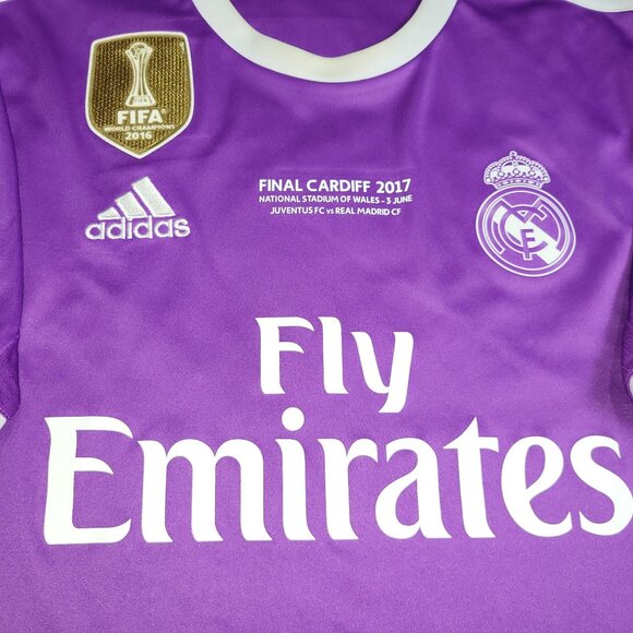 Cristiano Ronaldo Real Madrid 2016 2017 UEFA FINAL Away Soccer Jersey Shirt M - Picture 3 of 10